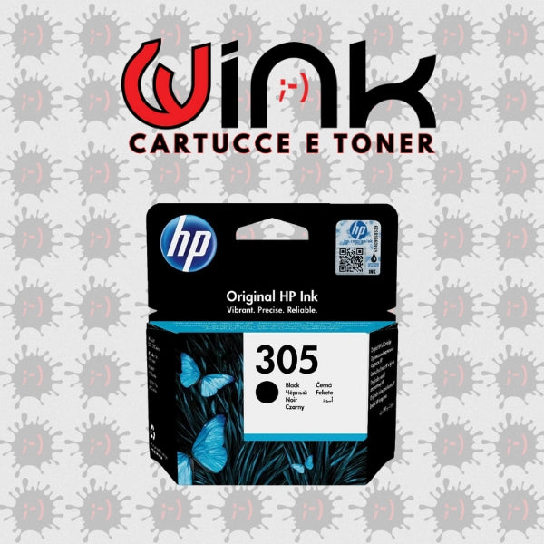 HP305BK 1,8ML – Cartuccia inkjet nero Originale, per stampanti HP DESKJET 1255, DESKJET PLUS 4140 AIO, ENVY 6052 AIO, ENVY PRO 6452 AIO. Compatibile con 3YM61AE.