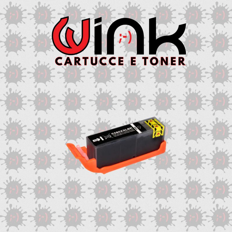 580XXLBK 26ML Cartuccia inkjet PGI - 580XXL PGBK colore nero COMPATIBILE per Canon PIXMA TS6150 - TS6151 - TS8150 - TS8151 - TS8152 - TS9150. Compatibile con 1970C001. Codice Cartuccia PGI - 580XXL PGBK.