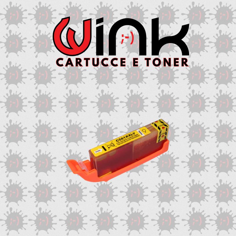 581XXLY 12ML Cartuccia inkjet CLI - 581XL Y colore giallo COMPTIBILE per Canon PIXMA TS6150 - TS6151 - TS8150 - TS8151 - TS8152 - TS9150.