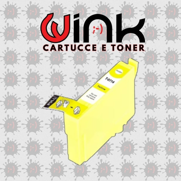 T0714 12ml -Cartuccia inkjet Compatibile Giallo per Epson Multifunzione Stylus Sx 200, 205, 400, 400 WI FI, 405. Compatibile con T071440. Codice Cartuccia T0714.