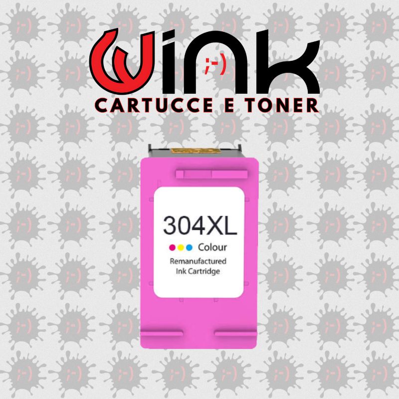 HP304XL 15ML N9K07AE - Cartuccia/Testina Colori di Ricambio "Mostra Livelli Inchiostro" Compatibile con HP 3720, 3730. Compatibile con N9K07AE. Codice cartuccia: 304XL - CMY.