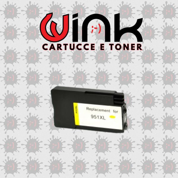 951XLY 28ml - Cartuccia inkjet Compatibile GIALLO per HP Officejet PRO8100, 251DW. Codice Cartuccia 951XL GIALLO.