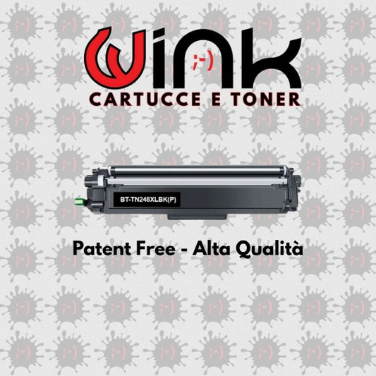 TN248XLBK 3K – Toner di ricambio Black Alta Qualità XL Patent Free per Brother DCP L3560CDW, HL L3220CW, MFC L3740CDWE. Stampa fino a 3.000 pagine al 5% di copertura.