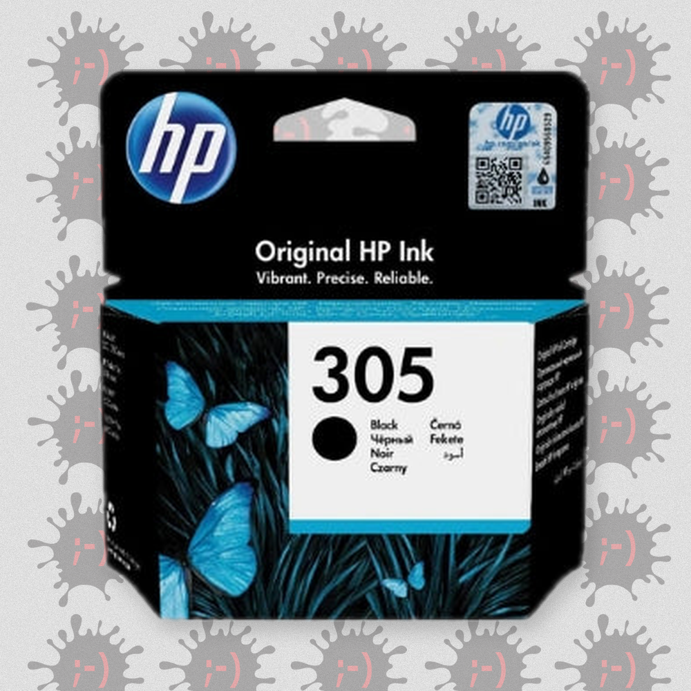 HP305BK 1,8ML – Cartuccia inkjet nero Originale, per stampanti HP DESKJET 1255, DESKJET PLUS 4140 AIO, ENVY 6052 AIO, EN