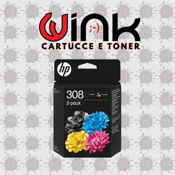 HP308 4ml Twin Pack HP308 standard originale nero+ colore