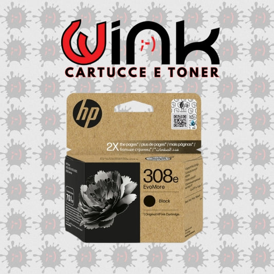 HP308e 5ml - Cartuccia inkjet nero Originale, HP 7FP22UE Cartuccia Inchiostro Originale 308e neroper stampanti HP ENVY 6110e All in One. Compatibile con 7FP22UE. Codice cartuccia: 308e.