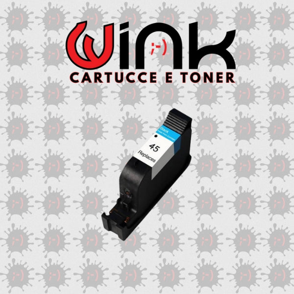 51645A 42ml - Cartuccia Rigenerata HP Desk Jet 710C/720C/820C-Nera