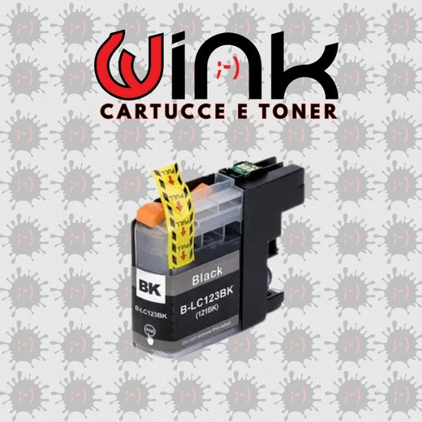 LC123BK 20ML Black Compatibile per Brother DCP-J4110W,J752DW,MFC-J4410,J4510,J4610,J4710,J870DW