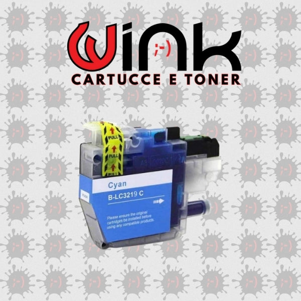 LC3219XLC - Cartuccia inkjet di ricambio Ciano per Brother Mfc J5330DW, J5730DW, J5930DW, J6530DW, J6930DW. Compatibile con LC - 3219XLC. Codice Cartuccia LC - 3219XLC.