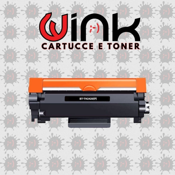 TN2420 3K - 2.6K - Toner di Ricambio Nero per Brother DCP L2510D, HL L2310D, MFC L2710DN. Stampa fino a 3.000 pagine al 5% di copertura.
