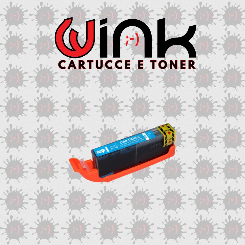 581XXLC 12ML Cartuccia inkjet CLI - 581XL C colore ciano COMPTIBILE per Canon PIXMA TS6150 - TS6151 - TS8150 - TS8151 - TS8152 - TS9150. Compatibile con 2049C001. Codice Cartuccia CLI - 581XL C.