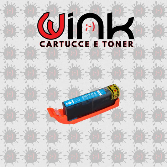 581XXLC 12ML Cartuccia inkjet CLI - 581XL C colore ciano COMPTIBILE per Canon PIXMA TS6150 - TS6151 - TS8150 - TS8151 - TS8152 - TS9150. Compatibile con 2049C001. Codice Cartuccia CLI - 581XL C.