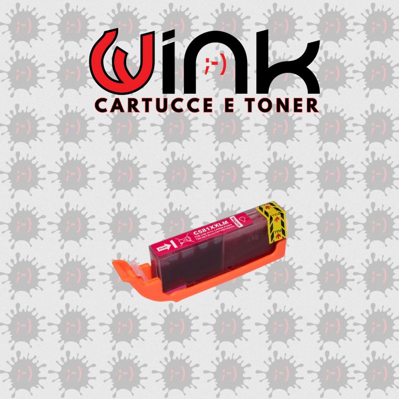 581XXLM 12ML Cartuccia inkjet CLI - 581XL M colore magenta COMPTIBILE per Canon PIXMA TS6150 - TS6151 - TS8150 - TS8151 - TS8152 - TS9150.