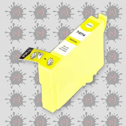 T0714 12ml -Cartuccia inkjet Compatibile Giallo per Epson Multifunzione Stylus Sx 200, 205, 400, 400 WI FI, 405. Compati