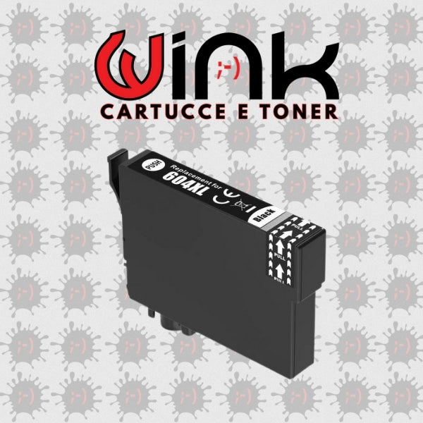 T604XLBK 12ml - Cartuccia inkjet di ricambio NERO per Epson EXPRESSION HOMEXP2200 – XP2205 – XP3200 – XP3205 – XP4200 – XP4205. Compatibile con C13T10H14010. Codice Cartuccia 604XL.