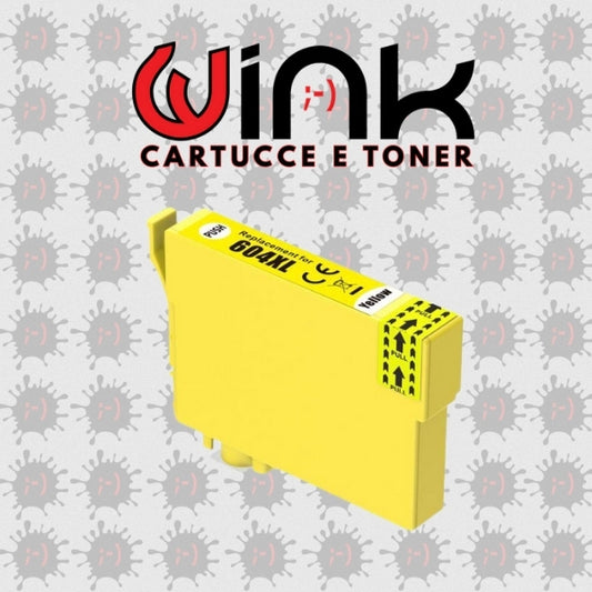 T604XLY 10ml - Cartuccia inkjet di ricambio YELLOW per Epson EXPRESSION HOMEXP2200 – XP2205 – XP3200 – XP3205 – XP4200 – XP4205. Compatibile con C13T10G44010. Codice Cartuccia 604.