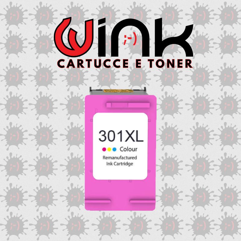 HP301XL COLOR 15ml - Cartuccia/Testina Colori di Ricambio "Mostra Livelli Inchiostro" Compatibile con HP 301XL - Cartuccia rigenerata inkjet Colori per HP Deskjet 1050, 2050, 2050S, 1000, 3000. Compatibile con CH564EE.