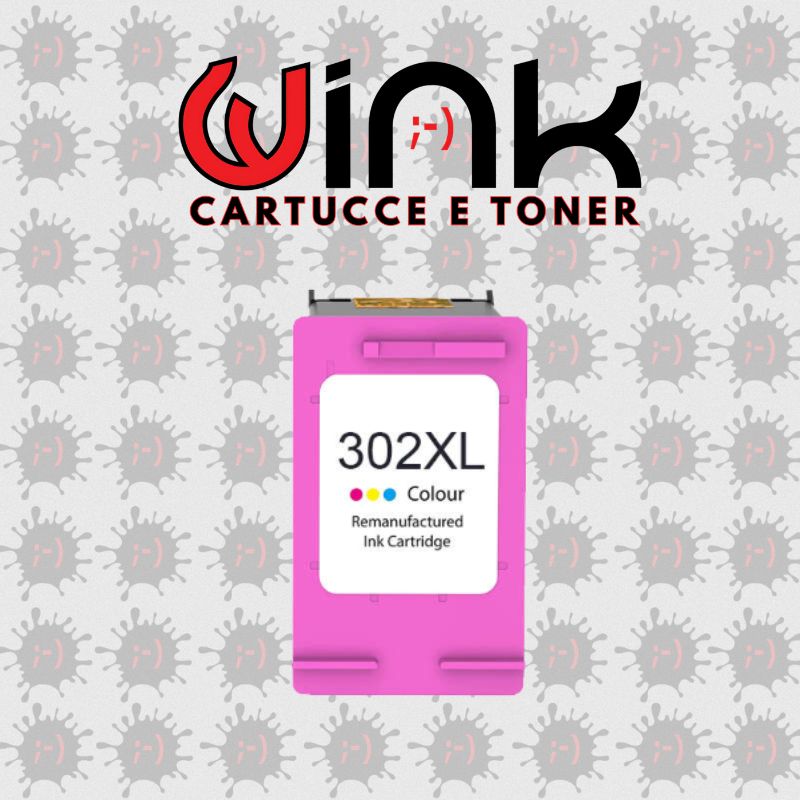 F6U67AE(302XL) CMY 18ML- Cartuccia/Testina Colori di Ricambio "Mostra Livelli Inchiostro" Compatibile con HP Deskjet 2132,1110,2130,3630,3830,1111,1112