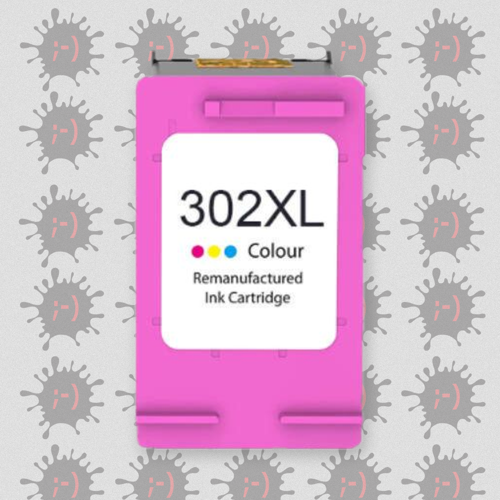 F6U67AE(302XL) CMY 18ML- Cartuccia/Testina Colori di Ricambio "Mostra Livelli Inchiostro" Compatibile con HP Deskjet 213
