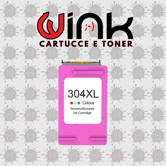 HP304XL 15ML N9K07AE - Cartuccia/Testina Colori di Ricambio "Mostra Livelli Inchiostro" Compatibile con HP 3720, 3730. Compatibile con N9K07AE. Codice cartuccia: 304XL - CMY.