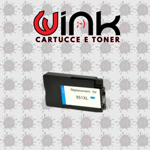 951XLC 28ml - Cartuccia inkjet Compatibile Ciano per HP Officejet PRO8100, 251DW. Codice Cartuccia 951XL Ciano.