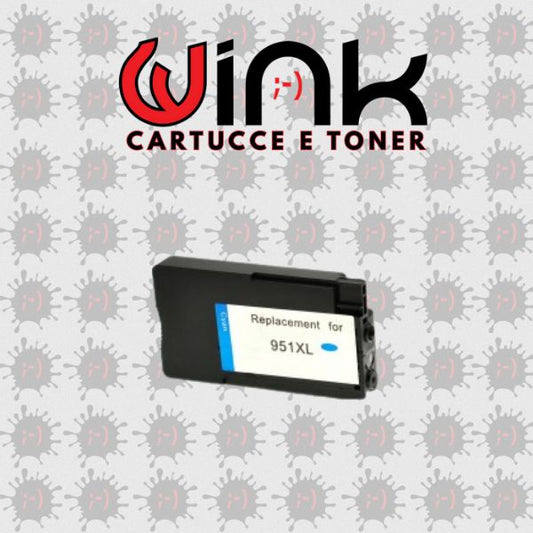 951XLC 28ml - Cartuccia inkjet Compatibile Ciano per HP Officejet PRO8100, 251DW. Codice Cartuccia 951XL Ciano.