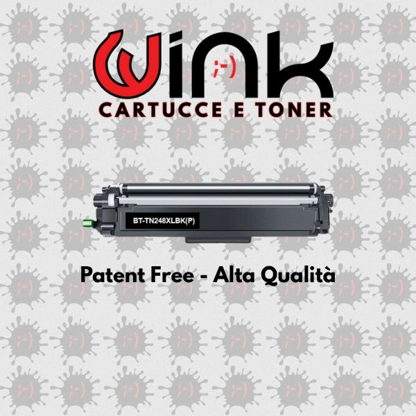 TN248XLBK 3K – Toner di ricambio Black Alta Qualità XL Patent Free per Brother DCP L3560CDW, HL L3220CW, MFC L3740CDWE. Stampa fino a 3.000 pagine al 5% di copertura.