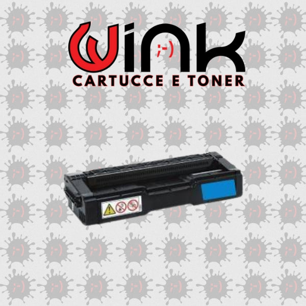 407544 1.6K- Toner di ricambio Ciano con chip in dotazione per Ricoh Aficio C250SF, C250DN. Stampa fino a 1.600 pagine al 5% di copertura.